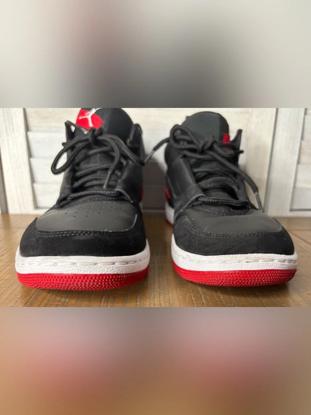 Jordan Access Bred Black Gym Red White High Top Sneaker AV5105-001 Men's Size 8